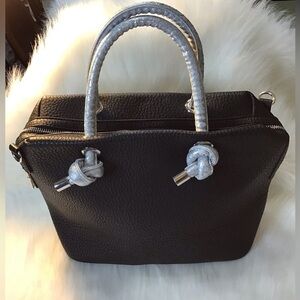 Black pebbled faux leather purse/shoulder bag